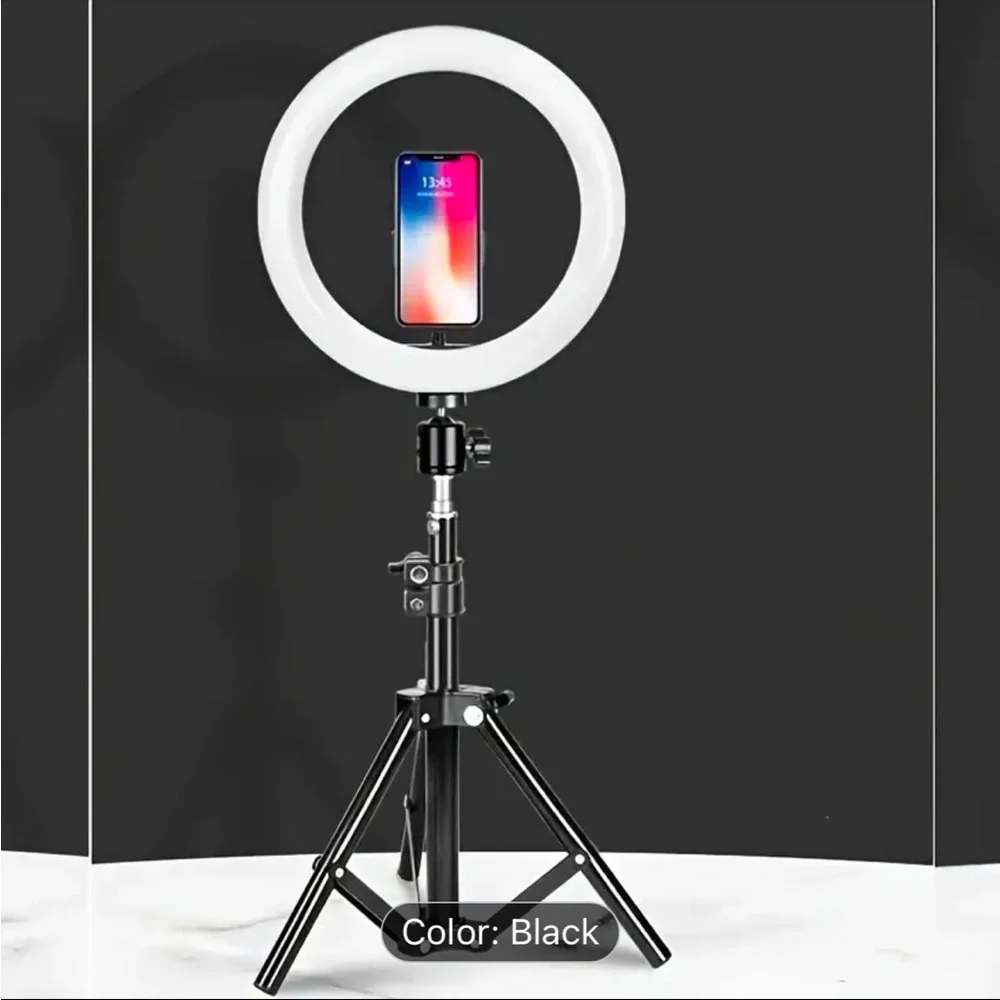 Black Ring Light with Tripod Stand all purchases come with cosmetic bag over $30